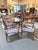 Brown Vintage Asher Benjamin Tiger Maple Extension Dining Table Set For Sale - Image 8 of 11