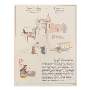 1932 Eunice Starkie Boston Normal School Watercolor