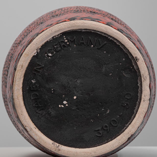 Charcoal 20th Century German 'W. Germany' Ceramic Vase For Sale - Image 8 of 18