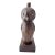 Vintage Owl Large Resin Faux Wood Owl Bedside Tabletop Lamp For Sale