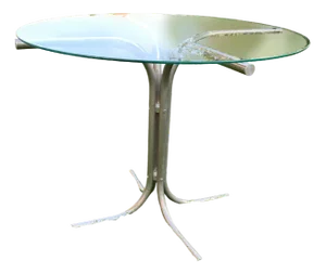 Bauhaus Chrome & Glass Dining Table