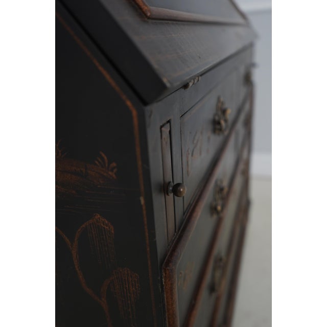 Harden Black Painted Chinoiserie Secretary Desk For Sale - Image 15 of 18