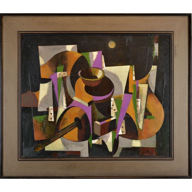 Janis Zemitis, In the Middle of Night, 2004, Oil Painting on Cardboard For Sale - Image 6 of 6