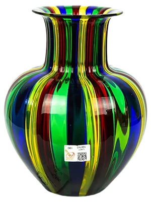 Multicolour Blown Murano Glass Vase by Urban for Made Murano Glass, 2019