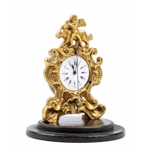 Table Clock with Glass Dome, 19th Century For Sale - Image 3 of 5