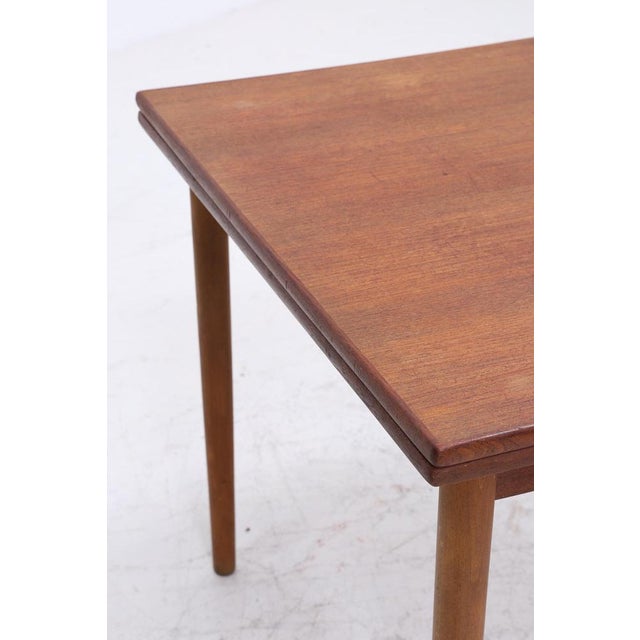Brown Mid-Century Teak Extendable Kitchen Table, 1960s For Sale - Image 8 of 17