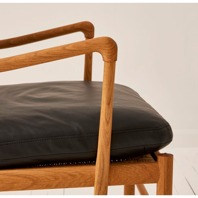 Black Ole Wanscher Ow-149 "Colonial" Chair in Oak With Leather Cushions, Made by Carl Hansen and Son For Sale - Image 8 of 12