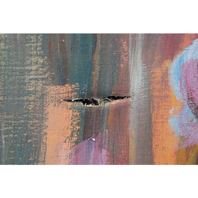 Textile Mid 20th Century Ross Kinduell Expressionist Victorian Woman Portrait Oil Painting For Sale - Image 7 of 10