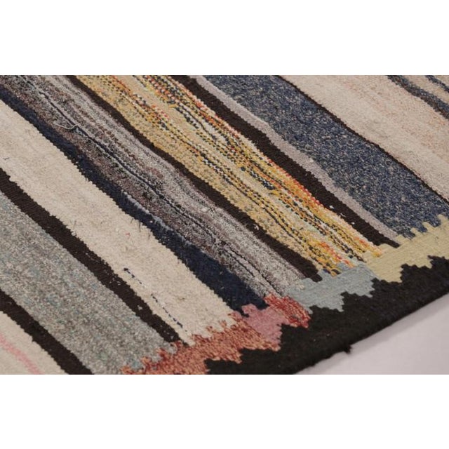 Traditional Vintage Persian Kilim With Vibrant, Saturated Stripes - Rug & Kilim For Sale - Image 3 of 9