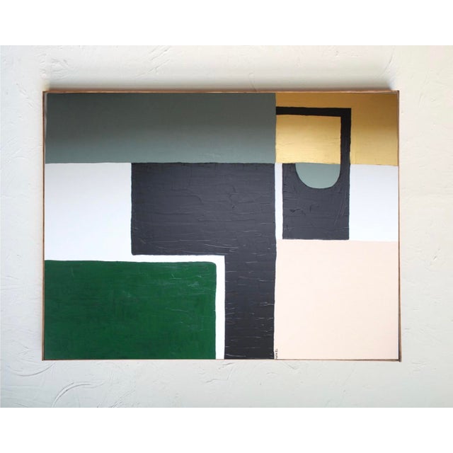 Bodasca, Geometric Green Abstract, 2026, Acrylic on Canvas For Sale - Image 10 of 10