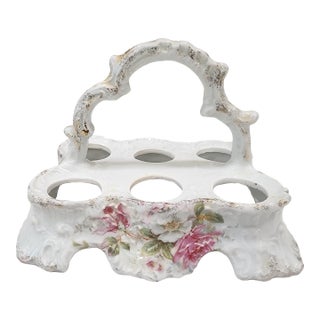 Adorable Porcelain Antique Egg Carrier For Sale