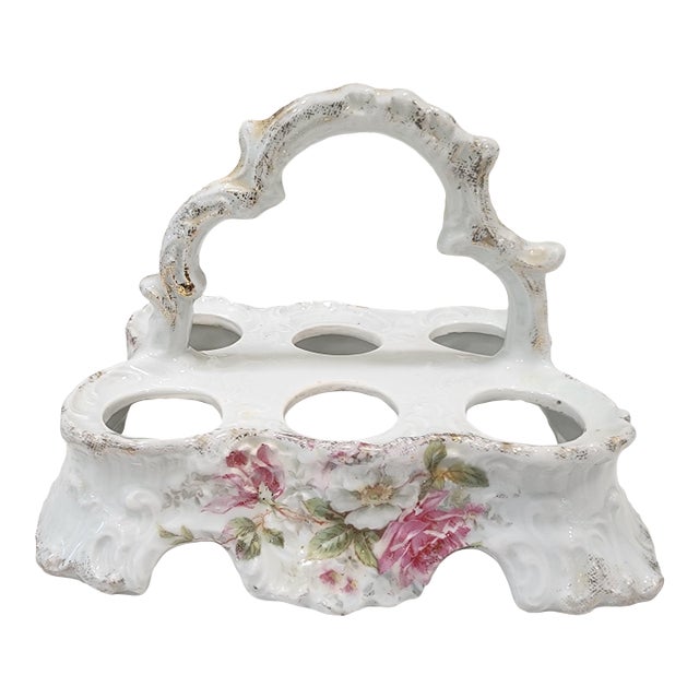 Adorable Porcelain Antique Egg Carrier For Sale