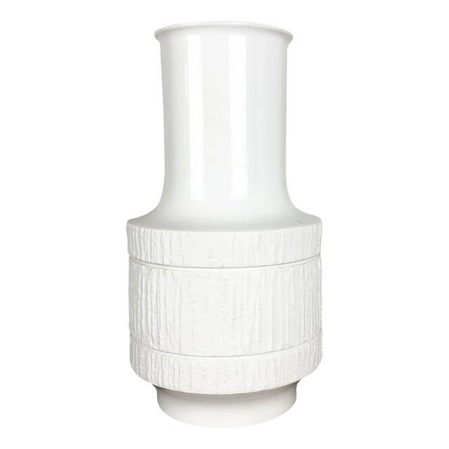 Extra Large German Op Art Porcelain Vase by Richard Scharrer for Thomas, 1970s For Sale