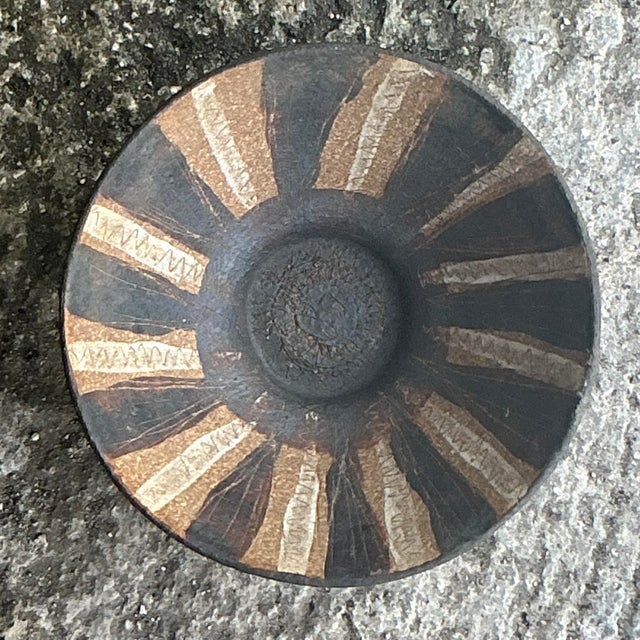 Vintage Boho Striped Studio Pottery Bowl For Sale In West Palm - Image 6 of 6