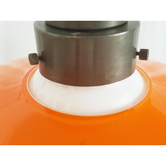 1960s Orange Murano Glass Pendant Lamp by Alessandro Pianon for Vistosi, 1961 For Sale - Image 5 of 13