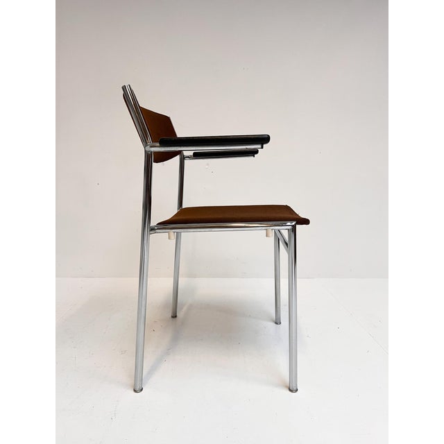 Brown Rust Brown Stackable Chairs by Gijs Van Der Sluis, 1970s, Set of 6 For Sale - Image 8 of 18