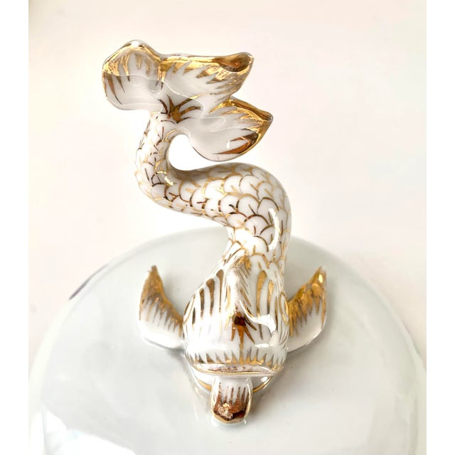 Herend Vintage Gilt Large Ginger Jar With Foodog Finial and Tulip Decoration For Sale - Image 9 of 12