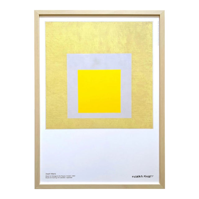 国内未入荷 Josef Albers Yellow Climate Poster Homage to the Square: Yellow Climate (1961), by German
