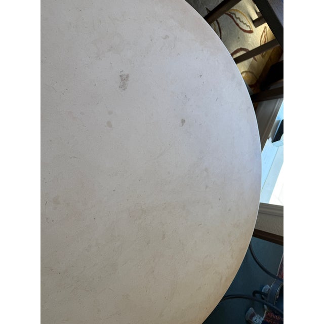 Off-white Kreiss Brasserie Round Table, 39 Inches For Sale - Image 8 of 12