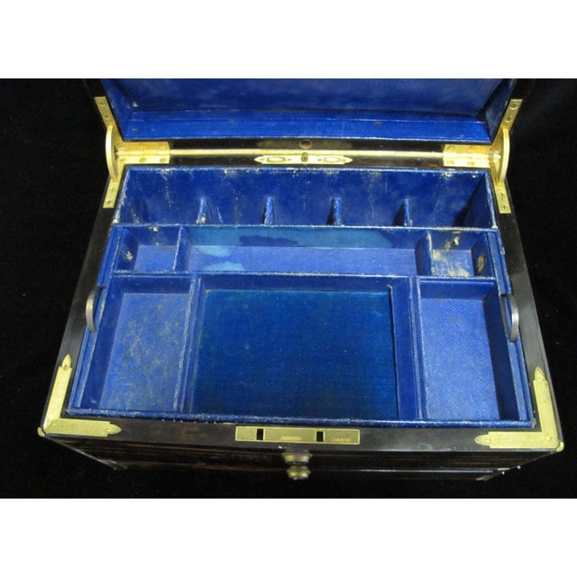 Victorian Antique Coromandel Wood Travel Desk or Vanity Box For Sale - Image 4 of 9