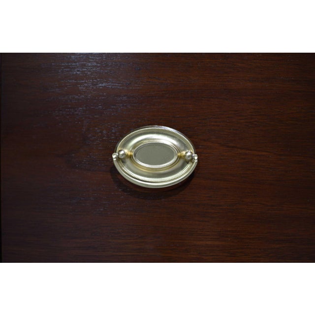 Mid Century Federal Style Mahogany Curve Front Chest For Sale - Image 11 of 14