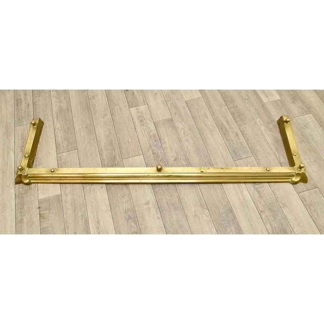 Large Victorian Brass Fender For Sale - Image 3 of 7