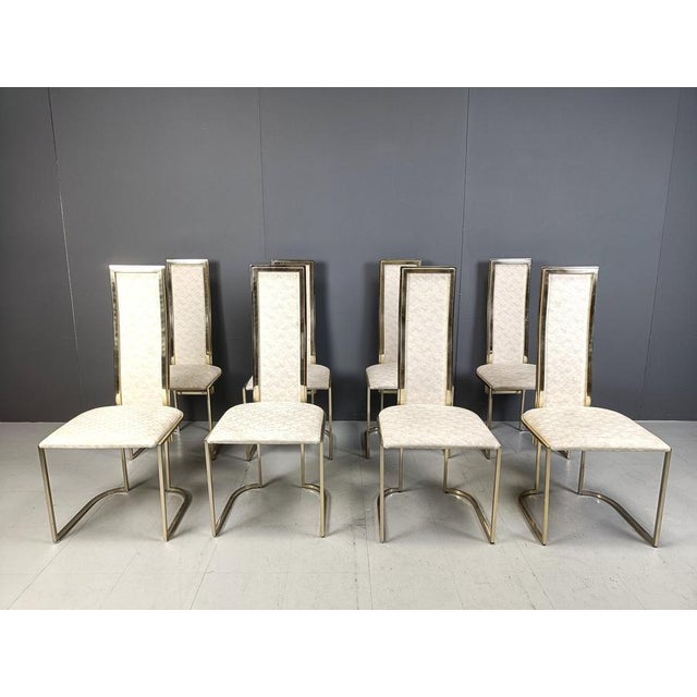 Vintage Dining Chairs attributed to Belgochrom, 1970s, Set of 8 For Sale - Image 4 of 13