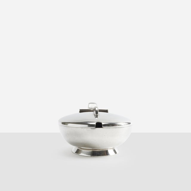 1940s Silver-Plated Alpacca Sugar Bowl and Creamer by Gio Ponti for Fratelli Calderoni - A Pair For Sale - Image 5 of 18