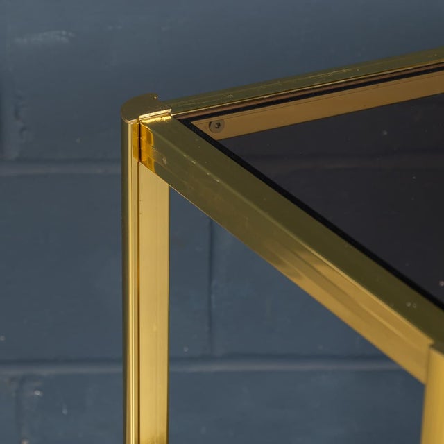 Vintage 20th Century French Gilt Brass Drinks Trolley attributed to Maison Jansen, 1970s For Sale - Image 18 of 18