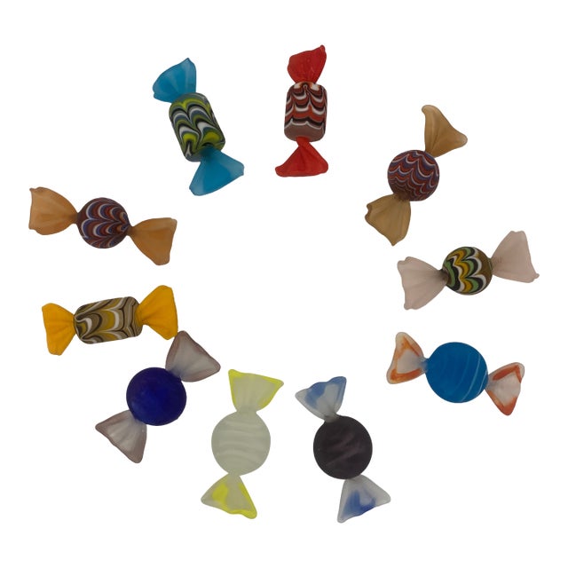 Vintage Murano Glass Candies - Set of 10 For Sale