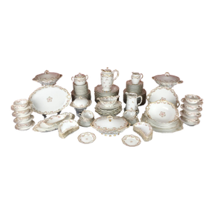 Antique Haviland Limoges Schleiger 270 Dinnerware Set - Service for 12, 107 PCS