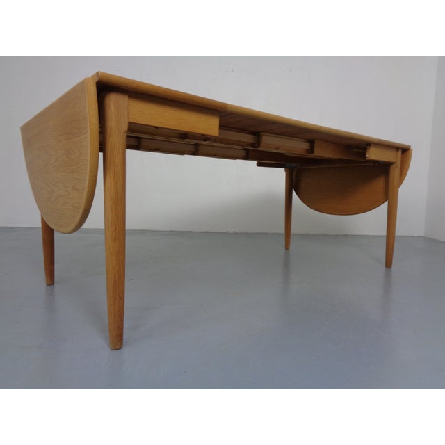 Large Drop Leaf Oak Dining Table by Arne Vodder for Sibast, Denmark, 1960s For Sale - Image 12 of 18