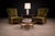 Executed in pau marfim (ivory-toned Brazilian hardwood), this pair of armchairs by Giuseppe Scapinelli embodies the...