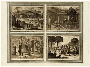 Scarce Views Related to the Great Mogol, 1725, Paper