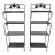 Mid to Late 20th Century Wrought Iron Metal Mesh Green Garden Bakers Racks Shelves, A Pair For Sale