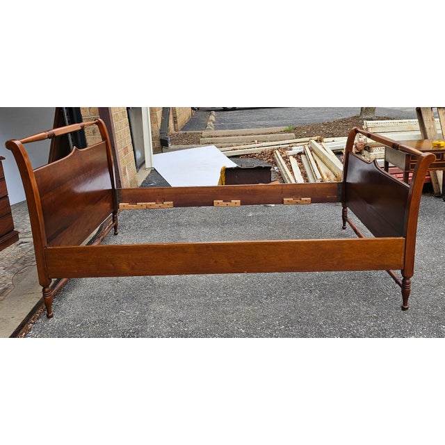 Mid-Century Modern Mid 20th Century Cherry Full Size Bedstead For Sale - Image 3 of 8