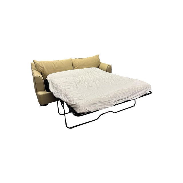 Tan Sleeper Sofa For Sale - Image 9 of 12
