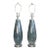Mid 20th Century Mezza Murano Style Aqua Frost Lamps - a Pair For Sale