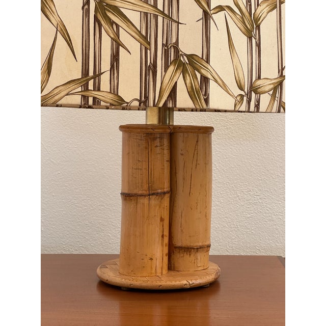 Vintage Bamboo Table Lamp, 1970s For Sale - Image 6 of 10
