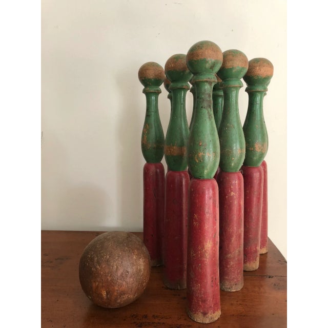 Antique Late 19th Century Turned Wood Skittles Set - 10 Pieces For Sale - Image 10 of 10