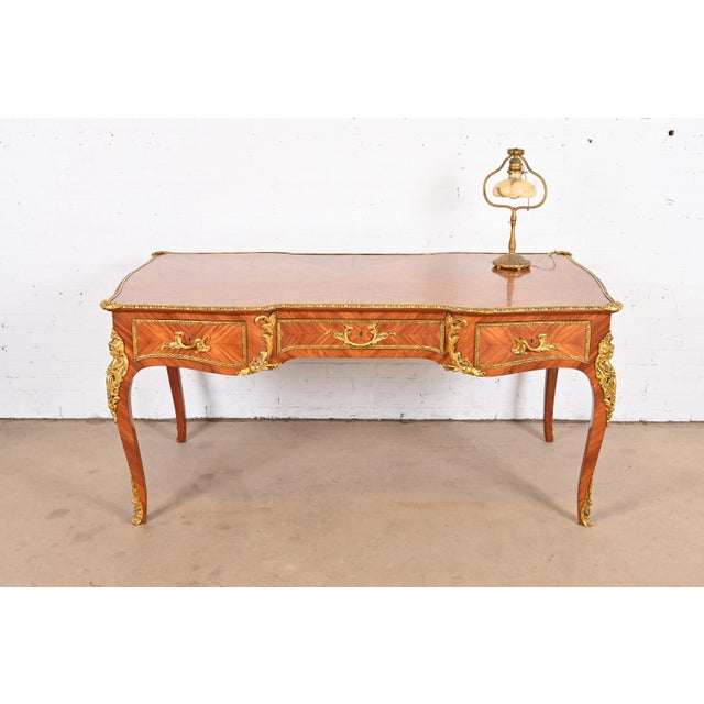 Tiffany Studios New York Gilt Bronze Harp Desk Lamp, Circa 1910 Chairish