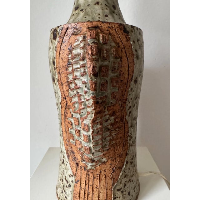 Large Brutalist Table Lamp by Lene Regius, Denmark, 1970s For Sale - Image 5 of 9