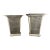 Silver Tapered Shaped Engraved Coat of Arms Urn Pair For Sale