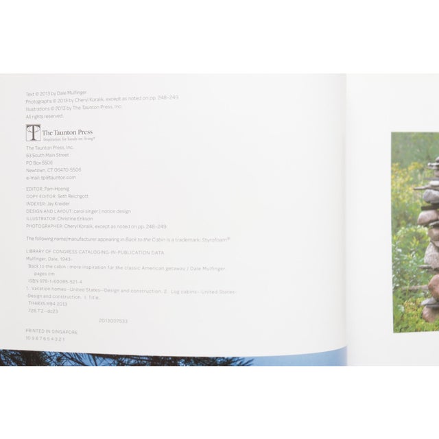 Back to the Cabin by Dale Mulfinger. Hardcover book with dustjacket, published in 2013 by The Taunton Press. Printed in...