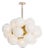 Regina Andrew Shine Globe Chandelier, Natural Brass with Swirl Glass For Sale