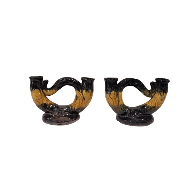 Ceramic Candleholders from Vallauris, France, 1970s, Set of 2 For Sale - Image 10 of 10