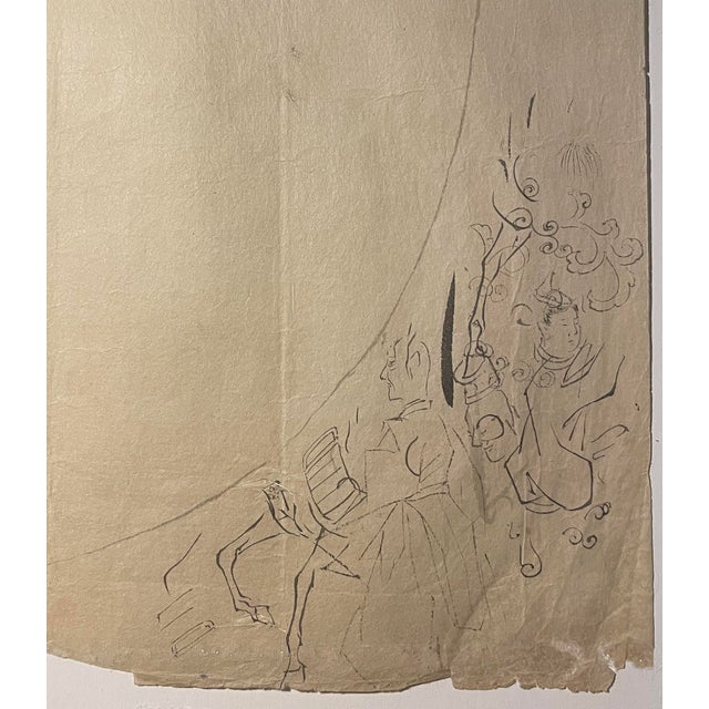 Antique Chinese Temple Painting For Sale - Image 4 of 5
