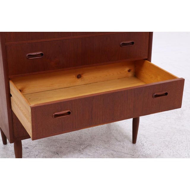 Brown Mid-Century Teak Chest of 6 Drawers, 1960s For Sale - Image 8 of 13