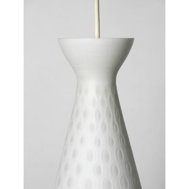Mid-Century Glass Diabolo Pendant Lamp by Aloys Gangkofner for Peill & Putzler, 1950s For Sale - Image 7 of 11