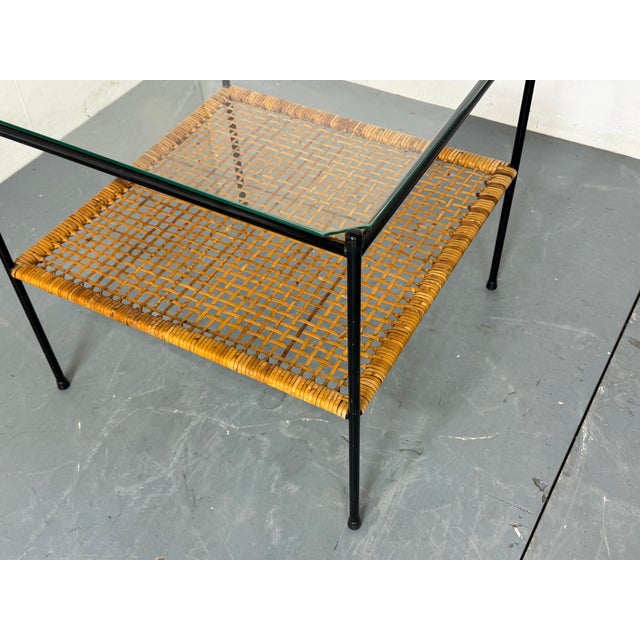 Mid-Century Modern Rattan and Glass Coffee Table by Dirk Van Sliedregt for Gebroeders Jonkers Noordwolde, 1950s For Sale - Image 9 of 12